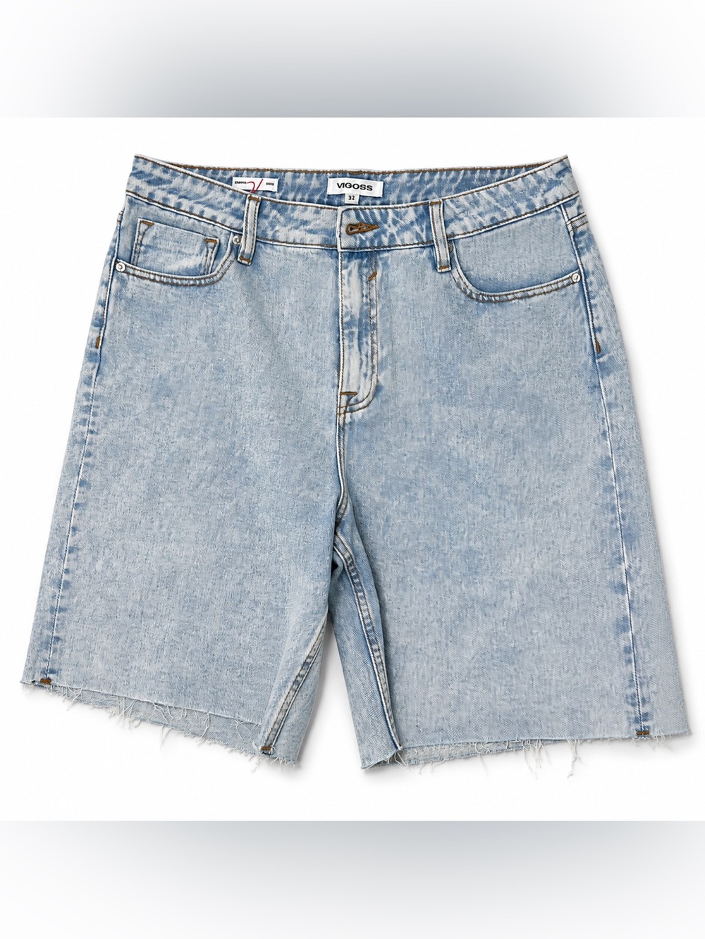 Vigoss Light-Washed Denim Cutoff Shorts